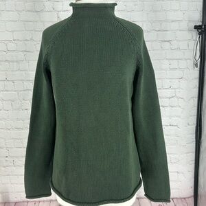 I. Crew 100% Cotton Dark Green Pullover Sweater